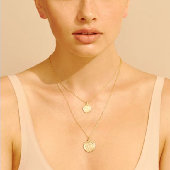 Amber Sceats Double Coin Necklace 